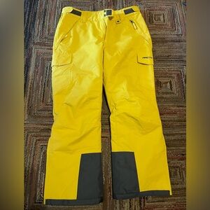 Arctix Men's Snowboarding Skiing Cargo Pants  Bamboo Yellow SZ M